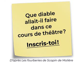 Que diable allait-il faire dans ce cours de théâtre?